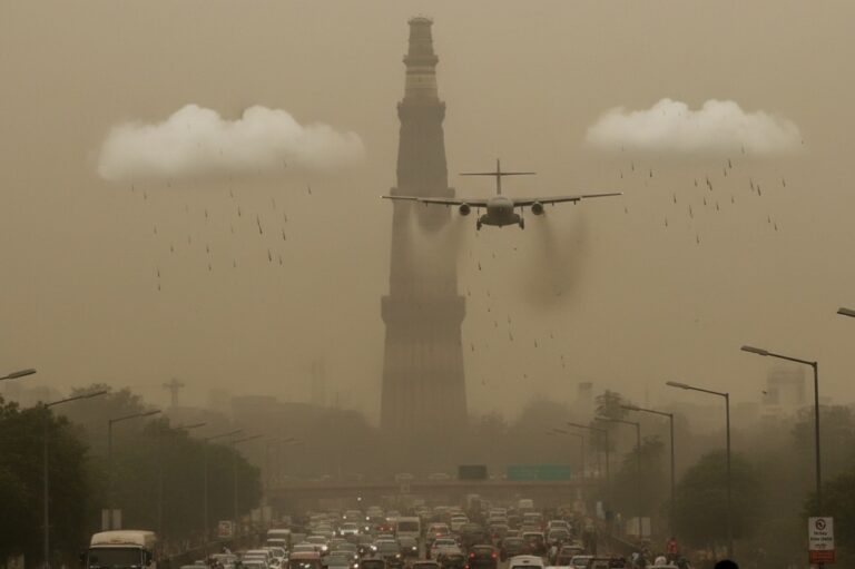 দিল্লির মারাত্মক বায়ুদূষণ মোকাবেলায় কৃত্রিম বৃষ্টি প্রচেষ্টা ব্যর্থ