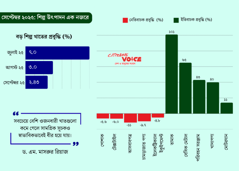 শিল্প বৃদ্ধি কমছে প্রধান সেক্টরের সংকোচনে
