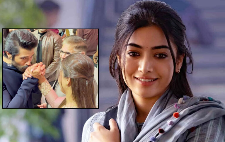 ‘দ্য গার্লফ্রেন্ড’ উৎসবের মঞ্চে রাশমিকাকে চুমু দিলেন বিজয়