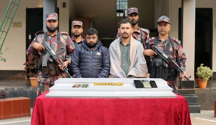 যশোরে দুই কোটি টাকার স্বর্ণসহ দুজন আটক