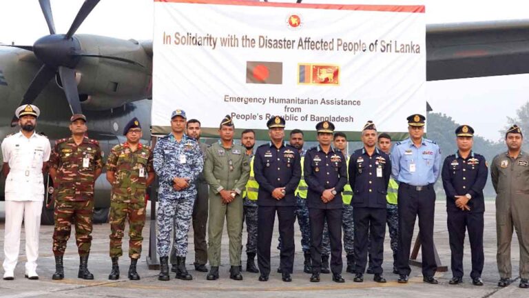 শ্রীলঙ্কায় ত্রাণ সহায়তা পাঠালো বাংলাদেশ