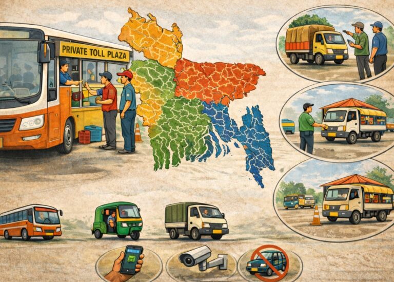 সড়কে ‘অদৃশ্য টোলপ্লাজা—চালকরা হেরে যাচ্ছে চাঁদাবাজিতে