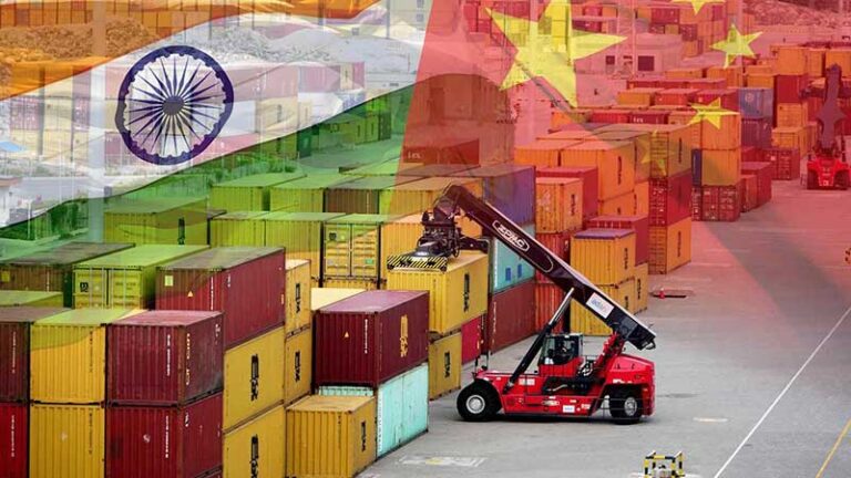 চীনের সঙ্গে বাণিজ্যে রেকর্ড ঘাটতির মুখে ভারত