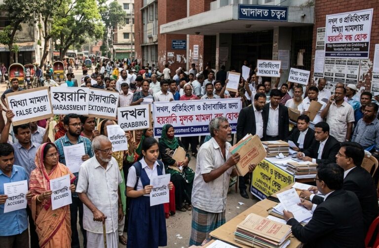 দখল, প্রতিহিংসা ও চাঁদাবাজির জন্য মামলায় ঢালাও আসামি