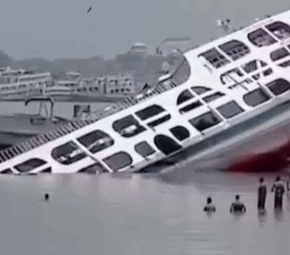 চরমোনাই ঘাটে ডুবে গেল লঞ্চ এমভি মানিক-৪