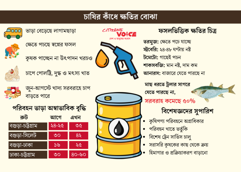 পরিবহন সংকটে কৃষিপণ্য— ফসলের প্রাচুর্যেও কৃষকের মুখে বিষাদের ছায়া