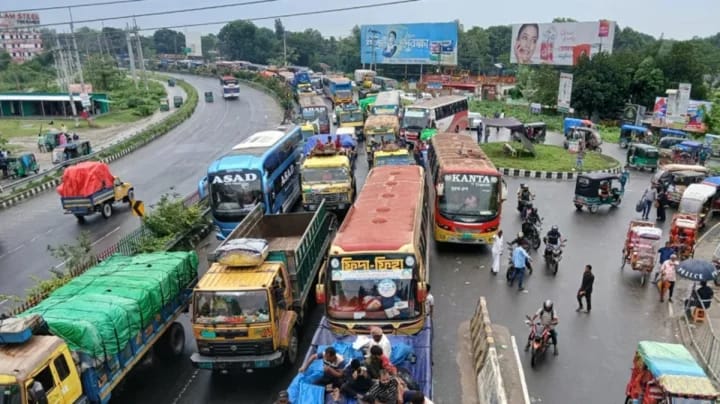 ঢাকা–টাঙ্গাইল মহাসড়কে ৬০ কিলোমিটার দীর্ঘ যানজট