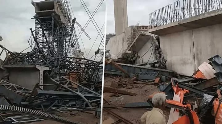 প্রবল ঝড়-বৃষ্টিতে ভারতে নির্মাণাধীন সেতু ধস, নিহত অন্তত ৬