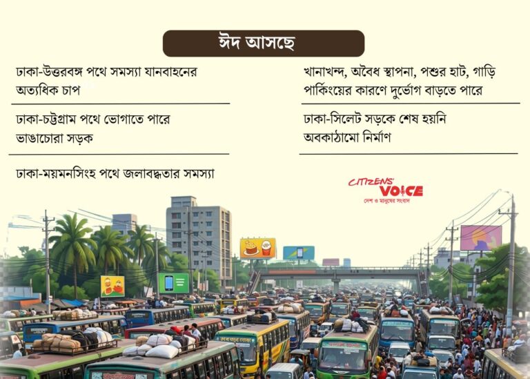 চার মহাসড়কে চার সংকট, ঈদযাত্রায় বাড়ছে দুর্ভোগের শঙ্কা