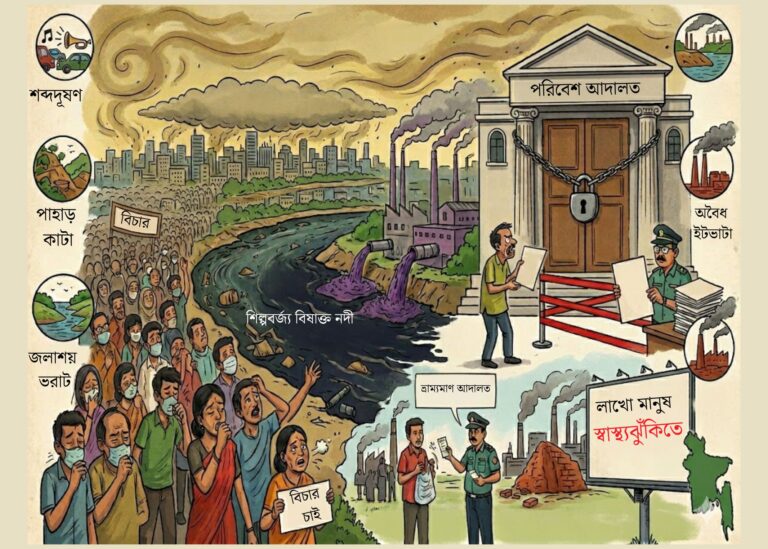 পরিবেশ আদালতে মামলার ঘাটতি
