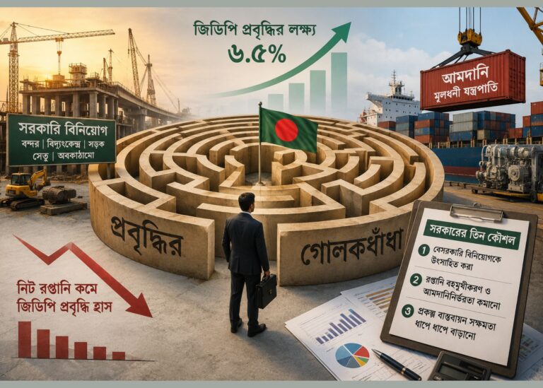 প্রবৃদ্ধি লক্ষ্য অর্জনে নতুন তিন কৌশল