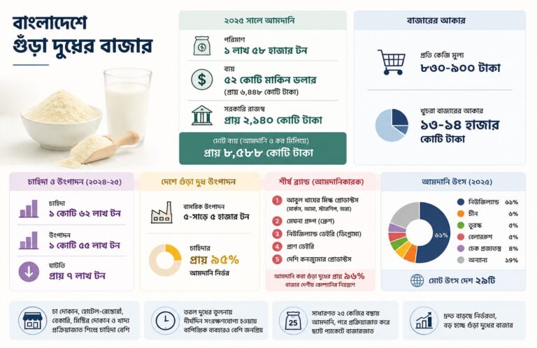 গুঁড়া দুধের বাজার এখন ১৩ হাজার কোটি টাকা