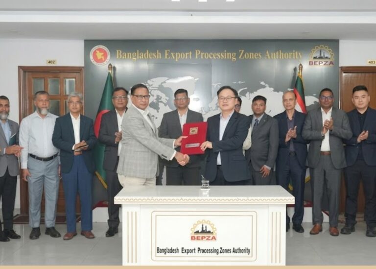 বেপজা অর্থনৈতিক অঞ্চলে চীনা কোম্পানির ৩ কোটি ডলারের নতুন বিনিয়োগ