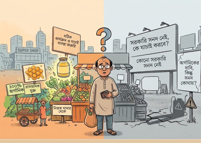 অর্গানিক পণ্যের নামে প্রতারণা ঠেকাবে কে?