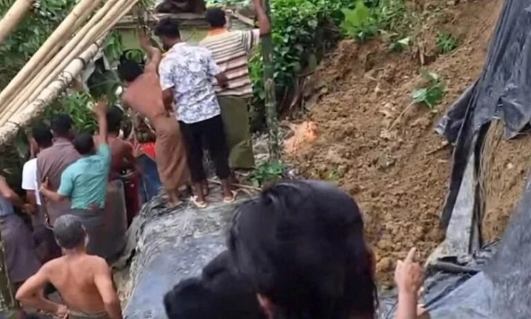 উখিয়া রোহিঙ্গা ক্যাম্পে পাহাড়ধসে তরুণীর মৃত্যু