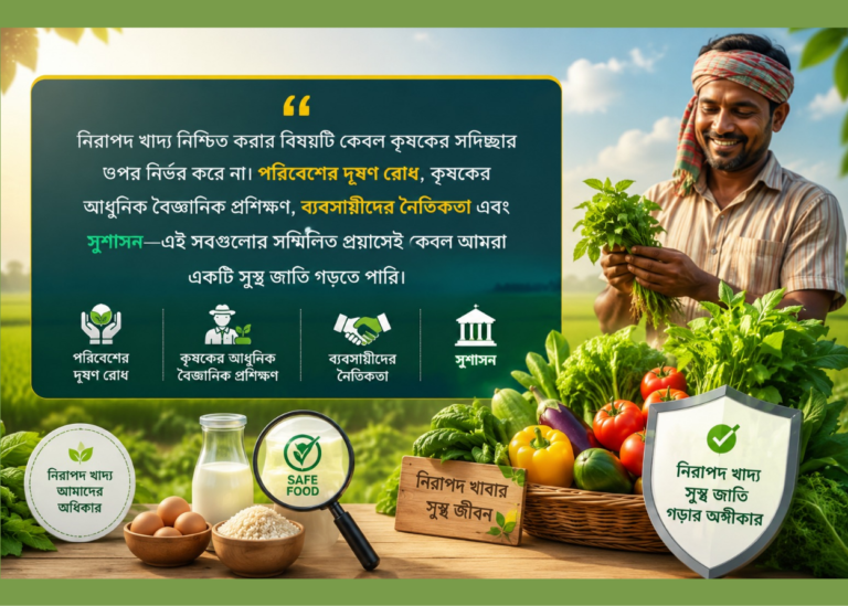 বাংলাদেশের কৃষি ও নিরাপদ খাদ্য: বহুমুখী চ্যালেঞ্জ এবং বিজ্ঞানভিত্তিক সমাধানের রূপরেখা