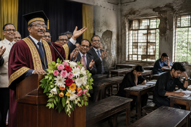 ক্ষমতার প্রশংসায় ব্যস্ত উপাচার্য, শিক্ষায় নজর কোথায়?