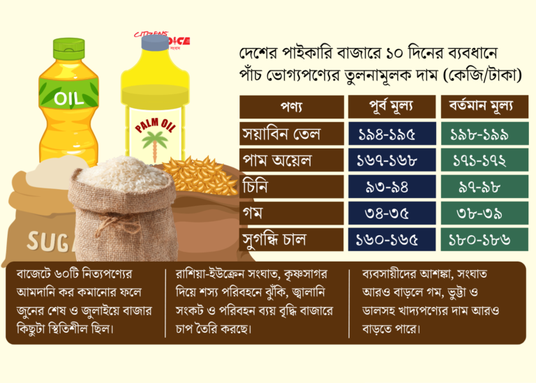 বাজেটে কর ছাড়ের পরও বাড়ছে নিত্যপণ্যের দাম, সামনে আরও চাপের আশঙ্কা